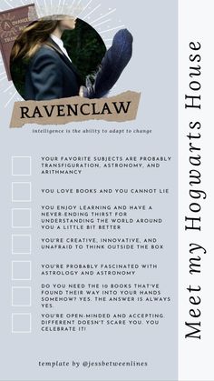 the back cover of raven claw's book, which features an image of a woman with