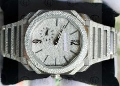 Product Weight : 154.70 Gram Dial Width : 43.30 MM Dial Length : 45.20 MM Dial Height : 12.20 MM Total Number of Diamond : 3310 Pic Total Carat Weight : 16.11 -: Payment :- We accept payment through PayPal You can even pay through major credit cards via PayPal Please contact PayPal, if you need any assistance regarding paying for the item We expect all payments to be made within 7 days of purchase If you are experiencing some difficulty in paying through PayPal and need additional time, please contact us A payment reminder will be sent after 3 days of purchase, and an unpaid item dispute will be initiated after the 8th day of purchase, for an unpaid item. We reserve the right to reject late or fraudulent payments -: Return :- 60 days money back guarantee We offer a 100% Money Back Guarante Formal Diamond White Bling Watch, Diamond White Quartz Diamond Watch, Diamond White Quartz Watch, Formal Bling Round Watches, Formal Bling Watch, Silver Watches With Diamond Hour Markers, White Gold Diamond Watch With Analog Round Dial, White Gold Analog Diamond Watch With Round Dial, Timeless Silver Watches With Bling