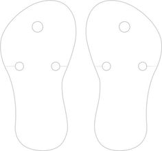 an image of the soles of a pair of shoes with holes in them to be cut