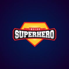 the inside superhero logo on a dark blue background