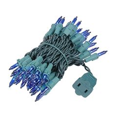 PRICES MAY VARY. 50 Light Blue Christmas Mini Light Set - Green Wire - 11 Feet Long - UL Listed for Indoor/Outdoor Use 2.5" Bulb Spacing with 3" Lead (3" X 2.5" X 3") - Snap Lock Socket with 3,000 Hour Bulb Connect 10 Sets End to End For 110' on One Plug - 20.4 Watts (0.17 Amps) Per Set Stackable Fused Plug With 2 Extra 3 Amp Fuses - 2 Replacement Bulbs and 2 Flasher Bulbs Lighting Application Examples include: Use on tree's, bushes, hedges, fences, pillars, weddings, holiday's, prom, dance func Light Blue Christmas, Blue Christmas Lights, Green String Lights, Teal Christmas, Mini String Lights, Holiday String Lights, Mini Lights, Globe String Lights, Lantern String Lights