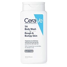 PRICES MAY VARY. [ EXFOLIATING BODY WASH ] Salicylic Acid (SA) is a beta hydroxy acid (BHA), an exfoliator that removes dead skin cells and smooths skin. It acts as a chemical exfoliant, which feels less harsh than physical ones like exfoliating body scrubs. [ HYDRATING & SMOOTHING ] Salicylic Acid helps exfoliate rough skin and bumps that can appear on the upper arms and legs, leaving a softer, smoother look and feel. Contains Hyaluronic Acid to help retain skin's moisture and Niacinamide to he Ph Balance Body Wash, Salicylic Body Wash, Cerave Body Wash, Best Hygiene Products, Hygiene Haul, Rough And Bumpy Skin, Chemical Exfoliant, Rough Bumpy Skin, Skin Allergy