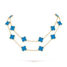 Indulge in the luxurious elegance of our CLOVER 20 MOTIFS TURQUOISE GOLD NECKLACE. Featuring 20 delicate and intricate motifs, each adorned with vibrant turquoise stones, this necklace is a statement piece that exudes sophistication and exclusivity. Elevate any outfit with this stunning work of art, fit for a true connoisseur. ADDITIONAL INFORMATION Color: Gold Stone: Turquoise Ref. vcarp34805 Material:- 925 Sterling Silver - 18k Gold Plated- 18k Real Gold ( contact us via instagram) Length of c Gold Tiger Eye, Van Cleef & Arpels, Four Leaf Clover Necklace, Van Cleef And Arpels, Clover Necklace, Van Cleef Arpels, Blue Agate, Van Cleef, Metal Necklaces