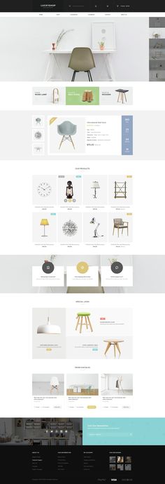 the homepage for furniture store is displayed in this screenshote, it shows an assortment