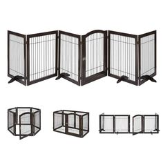 the four panel pet gate is open and ready to be used for various types of dogs