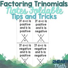 factoring trinomias to help students practice their math skills for the next five years