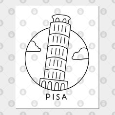 Leaning Tower of Pisa -- Choose from our vast selection of art prints and posters to match with your desired size to make the perfect print or poster. Pick your favorite: Movies, TV Shows, Art, and so much more! Available in mini, small, medium, large, and extra-large depending on the design. For men, women, and children. Perfect for decoration. Pisa Tattoo, Italian Symbols, Tower Of Pisa, Leaning Tower, Leaning Tower Of Pisa, Pisa, Extra Large, Tower, Favorite Movies