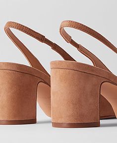 Elevate your style with the Ann Taylor Suede Block Heel Slingback Pumps, a perfect blend of sophistication and comfort. These pumps feature a sleek, pointy toe design and a sturdy block heel that ensures stability without sacrificing elegance.

- Size: 7
- Color: Posh Camel
- Material: Leather Suede
- Gender: Female
- Heel Height: 2 1/2 inches

Crafted with a padded footbed for complete comfort, these slingbacks are ideal for long days at the office or an evening out. The posh camel hue adds a t Spring Suede Slingback Pumps With Block Heel, Suede Slingback Sandals With Block Heel, Summer Suede Slingback Pumps For Work, Slingback Block Heels, Block Heel Slingback, Suede Block Heels, Comfort Design, Heels Pumps, Slingback Pump