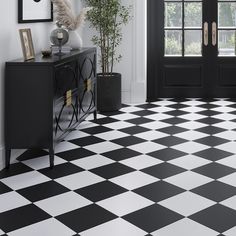 Duality Black 12x12 Porcelain Tile Checkerboard Foyer, Black And White Tile Flooring, Black And White Marble Tile, Checkerboard Tile, Checkered Tile, Black And White Tile, White Marble Tiles, White Tile Floor, Black And White Tiles