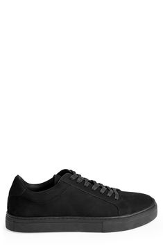 Go from season to season in this sleek monochrome sneaker with a nubuck-leather upper and a padded collar for added comfort. Leather upper and lining/rubber sole Imported Casual Matte Black Sneakers For Streetwear, Casual Matte Black Streetwear Sneakers, Sneaker Men, Nubuck Leather, Converse Sneaker, All Black Sneakers, Rubber Sole, Leather Upper, Converse