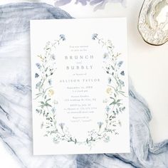 Dusty Blue Wildflower Rustic Boho Bridal Shower Editable Template Vintage Winter Weddings, Boho Bridal Shower Invitations, Monogram Invitation, Country Garden Weddings, Rustic Boho Wedding, Boho Baby Shower Invitations, Boho Bridal Shower, Winter Wedding Invitations, Watercolor Floral Wedding Invitations