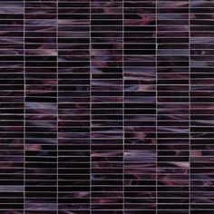 a black and purple mosaic tile wallpaper with vertical lines in the center, as well as horizontal stripes on each side