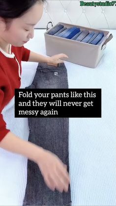 Clothes Folding Hacks You Need! 🔥 #shorts #organizedspace #fashion #foldingclothes Hacks For Folding Clothes, Folding Underware Hacks, How To Fold Clothes Neatly, How To Fold Long Pants, How To Fold Tank Tops To Save Space, How To Fold Pants To Save Space, Ways To Fold Clothes To Save Space, Diy Clothes Folder, Cloth Folding Hacks