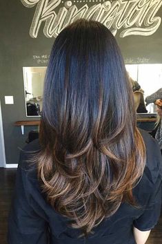 24 Stunning Ideas For Long Layered Haircut Long Layered Haircuts, Long Layered Hair, Haircuts For Long Hair, Dark Brown Hair, Long Hair Cuts, Layered Haircuts, Layered Hair, Ombre Hair