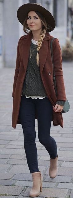 Boho Winter Outfits, Winter Sweater Outfits, Winter Boho, Mode Boho, Fashion Life, Brown Coat, Casual Winter Outfits, Beauty Life, Casual Sweaters