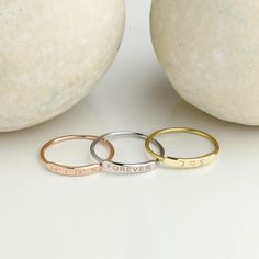 "Name Ring Stackable Ring Initial Ring Stacking Bar Ring Bridesmaid Gift Skinny Ring Personalized Gift Mother Gift Sister Gift ∙ ∙ ∙ ∙ ∙ ∙ ∙ ∙ ∙ ∙ ∙ ∙ ∙ ∙ ∙ ∙ ∙ ∙ ∙ ∙ ∙ ∙ ∙ ∙ ∙ ∙ ∙ ∙ ∙ ∙ ∙ ∙ ∙ ∙ ∙ ∙ ∙ ∙ This subtly striking dainty bar ring has a refreshingly delicate design making it great for daily wear or for that special occasion. A beautiful motivational message displayed on this delicately thin ring stands as a small piece of encouragement for you or someone you love. With its elegant style Ring Initial, Motivational Message, Gift Sister, Name Ring, Bar Ring, Monogram Ring, Name Rings, Personalized Bridesmaid Gifts, Personalized Gifts For Mom