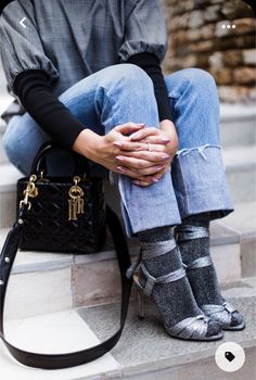 Socks And Sandals Outfit, Socks And Jeans, Heels And Socks, Formal Evening Wear, Sock Outfits, What To Wear Today, Sandals Outfit, Moda Chic, Happy Fashion