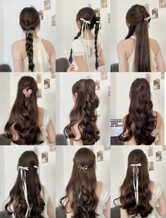 Cool Hair Designs, Hair Style Korea, Easy Hairstyles For Medium Hair, Hairstyles For Girls, Hair Tutorials Easy, Hair Stylies, Hair Up Styles, Hairdo For Long Hair