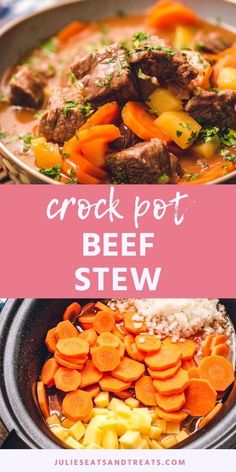 crock pot beef stew with carrots and rice