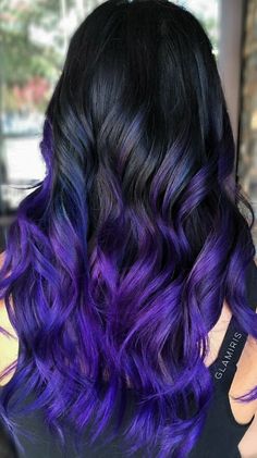 Purple Balayage, Brown Ombre Hair, Hair Color Unique, Purple Highlights, Corn Salsa, Hair Color Highlights, Trendy Hair Color, Hair Color Blue