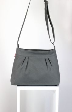 $33 Gray Bag Canvas Purse Pleated Bag For Women Gift Daily Use Shoulder Bag Evening Bag Washable Handbag Bags Diaper Bag Eco-Friendly Fabric hippirhino Pleated Bag, Vegan Bag, Casual Crossbody Bag, Canvas Purse, Daily Bag, Grey Bag, Canvas Crossbody Bag, Vegan Bags, Street Style Chic