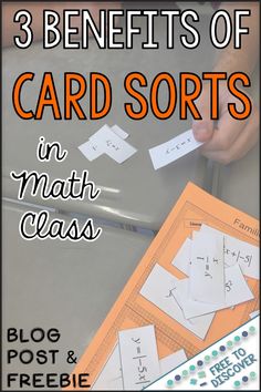 3 benefits of card sorts in math class for students to practice their handwriting and writing skills