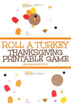 Thanksgiving is right around the corner. Make sure you are prepared to keep your kids entertained with this printable roll a turkey game. #thanksgivinggames #thanksgivingactivity #thanksgiving Turkey Roll