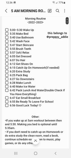 Morning 5 Am Routine, 2am Morning Routine, Everyday Morning Routine, Easy Early Morning Workout, 5am To 7am School Morning Routine, Morning Routine Schedule Template, Morning Routine 5am-7am, Full Day Routine List, 6am Morning Routine For Work