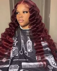 27+ best crimped hairstyles for black hair Crimped Red Hair, Burgundy Wig With Crimps, Crimps Hairstyles, Crimped Hairstyles, Adult Prom, Wigs Hairstyles, Black Red Hair, Hairstyles For Black Hair, Frontal Wig Hairstyles