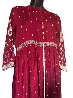 Pure Designer Cotton IKKAT Print Dress Traditional Long Sleeve Festive Midi Dress, Festive Long Sleeve Rayon Kurta, Traditional Long Sleeve Midi Dress For Summer, Casual Fitted Tunic For Festive Season, Casual Fitted Festive Tunic, Traditional Festive Rayon Dresses, Festive Traditional Rayon Dresses, Casual Cotton Dresses For Festive Occasions, Fitted Tunic For Festive Summer