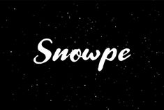 the word snowpe written in white on a black background