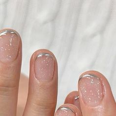 Self Gel Nail, Translucent Dip Nails, How To Make Short Nails Look Good, Self Nail Ideas, Gel Short Nails Ideas Summer, Short Nails Manicure Ideas, Extra Short Gel Nails, Subtle Nails Designs, Short Cool Nails