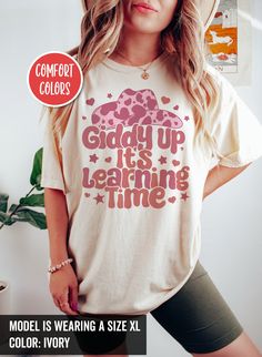 Saddle up for a wild ride with this cowboy-inspired teacher t-shirt. Embrace your inner wrangler and showcase your unique style in the classroom. For other teacher related items, click here: https://www.etsy.com/shop/TheNims?search_query=teacher Browse through my other awesome items here: http://thenims.etsy.com/ ABOUT THE PRODUCT: UNISEX TEES | Comfort Colors® 1717 (CUSTOMER FAVORITE) * Medium fabric (6.1 oz/yd² (206.8 g/m * Relaxed fit * Sewn-in twill label * 100% ring-spun cotton The size cha Bad Shirts, Freedom Shirts, Fourth Of July Shirts, Retro 4, Patriotic Shirt, Squad Shirt, 4th Of July Shirt, Usa Shirt, Patriotic Shirts