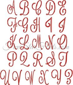 the letters and numbers are drawn in red ink