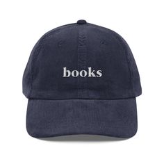 📚 Simple and cute books baseball cap 📚 For the book lover in your life (you??) 📚 Romantasy, non-fic, fantasy, romance, memoirs, whatever you're into, we fully support  Show your book pride ✨ Love you, and don't forget to send recs so I can add them to my TBR!! thx 😘 🫶🏻 100% cotton corduroy 🫶🏻 Unstructured, 6-panel, low-profile 🫶🏻 6 embroidered eyelets 🫶🏻 Adjustable strap with a gold-colored metal buckle 🫶🏻 Head circumference: 20″-22″ (50.8 cm-56 cm) This product is made especially Book Hat, Cute Books, Pride Love, Embroidered Hat, Bookish Gifts, Embroidered Hats, Fantasy Romance, Metal Buckles, Trucker Cap