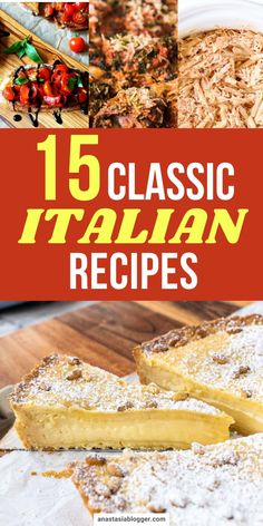 15 classic italian recipes with text overlay