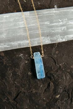 blue kyanite gold necklace Layered Necklace Gold, Kyanite Necklace, Speak Your Truth, Kyanite Crystal, Gemstone Choker, High Vibrational, Silver Chains, Choker Style, Blue Kyanite