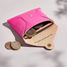 Made from hot pink leather, this fuchsia card and coin purse gives a new meaning to pretty in pink.Our personalised leather coin purses are the perfect size for when you don’t need your full wallet: night’s out, holidays, travelling light. With initials on the front and a secret message printed inside, they are the perfect gift for Mum on Mother’s Day, your best friend’s birthday, a treat for yourself.Handmade from sustainably sourced, premium quality British leather and made in the UK, at our w Compact Pink Card Holder For Everyday Use, Compact Pink Card Holder With Card Slots, Pink Pouch Coin Purse With Card Slots, Pink Envelope Wallets For Everyday Use, Pink Envelope Wallet For Everyday Use, Pink Coin Purse With Card Slots For Daily Use, Pink Coin Purse With Card Slots For Gift, Pink Coin Purse With Card Slots As Gift, Pink Card Holder With Interior Slots As Gift