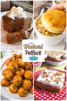 the weekend potluck is full of delicious treats