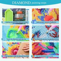 the instructions for how to make diamond painting