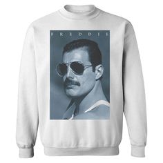 Freddie Mercury fans will love this portrait graphic hoodie. Freddie Mercury fans will love this portrait graphic hoodie. Crewneck Long sleevesFABRIC & CARE Cotton, polyester Machine wash Imported Color: White. Gender: male. Age Group: adult. Material: Cotton Blend. Hooded Graphic Print T-shirt For Winter, Pop Culture Graphic Print Hoodie, Character Print Fan Merchandise Hoodie, Winter Graphic Print Hooded T-shirt, Character Print Hoodie Sweatshirt For Fans, Hooded Graphic Fan Apparel Top, Hooded Graphic Print T-shirt Fan Apparel, Pop Culture Graphic Print Hooded Top, Pop Culture Hooded Cotton Top