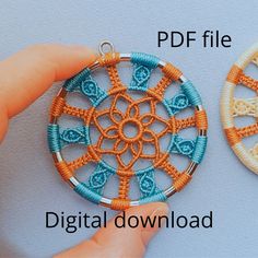 two handmade pendants are shown with the words, digital download and an image of a