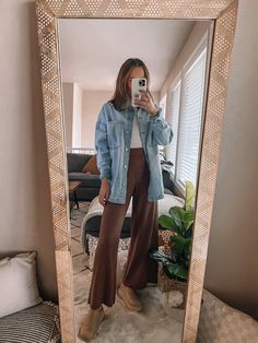 Cute Spring Clothes For Women, Trendy Spring Corduroy Shacket, Winter Teaching Outfits, Outfit Ideas For Teachers, Teacher Outfits Winter, Fall Teacher Outfits, Brown Button-up Shacket, Corduroy Button-up Shacket With Buttons, Corduroy Button-up Shacket