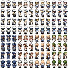 an image of many different avatars from the video game street fighter 2, with various expressions