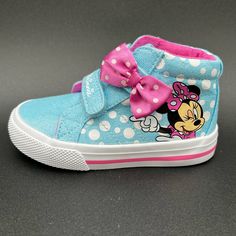 Mini Mouse Toddler High Tops New Without Box Disney Shoes, Mini Mouse, Toddler Shoes, Kids Shoes, Baby Toddler, High Tops, Kids Shop, Color Blue, Size 6