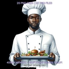 a man holding a tray with food on it in front of a black background that says 20 price 1 king files