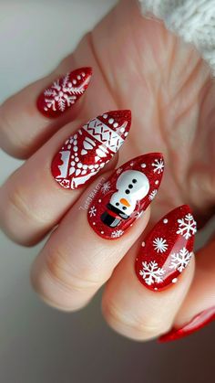 Christmas Nails Cute Styles That Will Melt Your Heart! 🎁 Get ready to fall in love with these Christmas Nails Cute styles that are perfect for the season! From Christmas Gel Nails to Christmas Nails Acrylic, these designs will have Her Nails looking festive and fun. 🎅✨ Looking for Cute Christmas Nails that are easy to do? We’ve got you covered with Christmas Nails Easy ideas that bring holiday cheer to your fingertips. Try classic Xmas Nails or add a sweet twist with Candy Cane Nails for that... Art Noel, December Nails, Winter Nails Acrylic