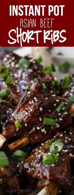 Ribs For Dinner, Instant Pot Asian, Chicken Instapot, Beef Short Rib Recipes, Asian Beef, Short Ribs Recipe, Potted Beef, Beef Short Ribs, Instant Pot Dinner Recipes