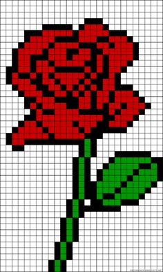 Fichas de Primaria: Cuadrículas para niños Pixel Art Fleur, Pixel Art Minecraft, Image Pixel Art, Perler Beads Ideas, Modele Pixel Art, Pixel Art Templates, Pola Amigurumi, Pixel Crochet, Graph Paper Art