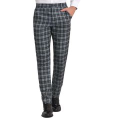 Great tailoring makes it more elegant in classic plaid style. These plaid dress pants are perfect for a business-smart wear look. These plaid dress pants made of 96% polyester, and 4% spandex bring a comfortable wearing experience. It can be an essential choice for formal occasions such as weddings, banquets, dates, work, and parties. Daily wear on informal occasions can also be an option. A wardrobe unique necessity for your looks. Front Zipper Dress, Smart Wear, Slim Fit Chino Pants, Plaid Dress Pants, Formal Pants, Business Pants, Slim Fit Chinos, Business Formal, Mens Plaid